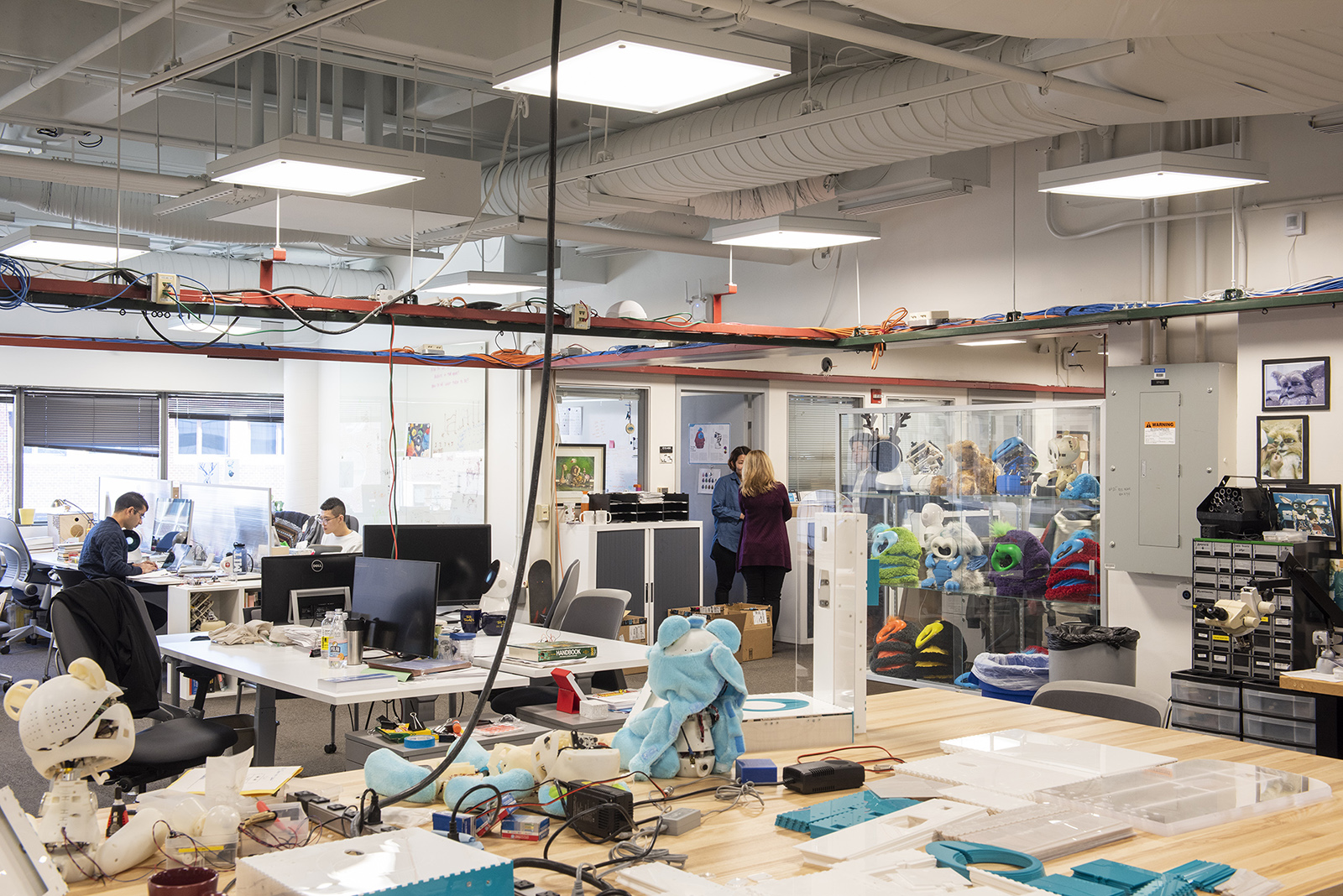 In the lab, not only do they program robots, but they assemble them as well.