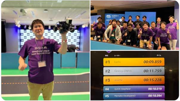 写真：「AWS DeepRacerリーグ」日本大会にて優勝（AWSジャパン Twitterより引用）Data&Intelligence事業部 デジタルサクセス統括部 コンサルティング担当  柏原 豊