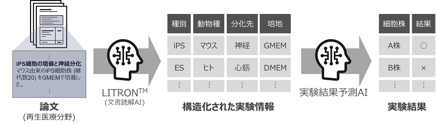 図2：LITRONによる実験結果予測のイメージ