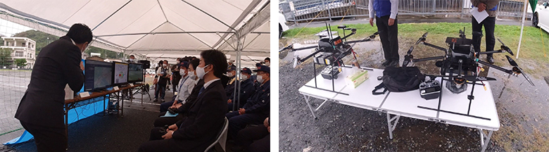 図2：（実証実験時の写真（10/22訓練））