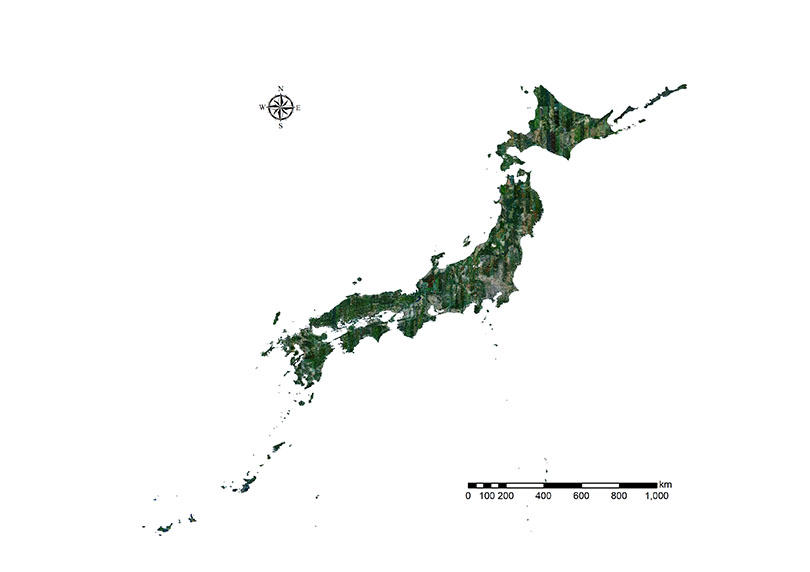 図1.AW3D日本全国データセット オルソ画像 2023年度版