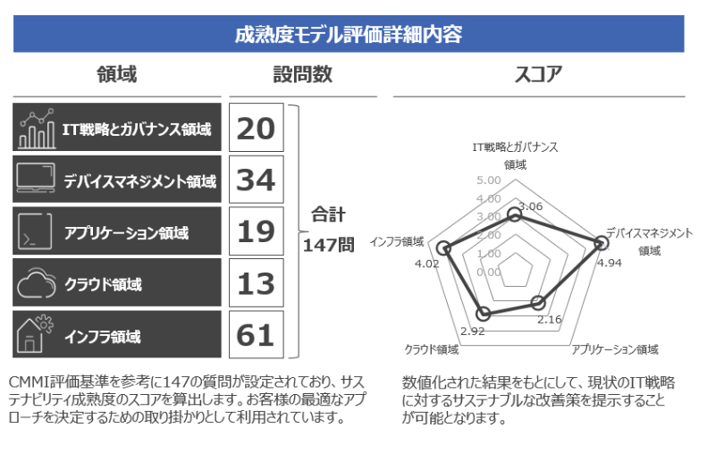 図2:成熟度モデル評価詳細内容