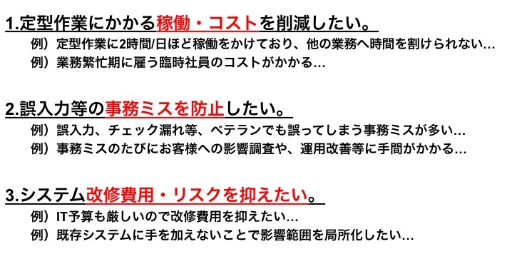 図:RPAツール導入により解決されるニーズ