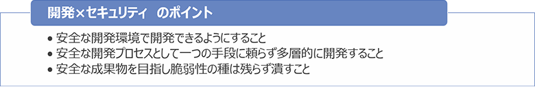 図2：開発×セキュリティのポイント