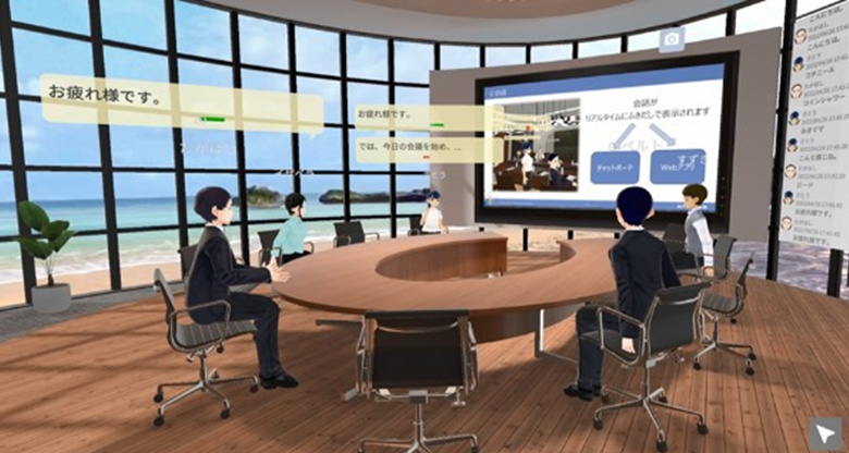 図1:メタバースの例（NTT XR Coworking）