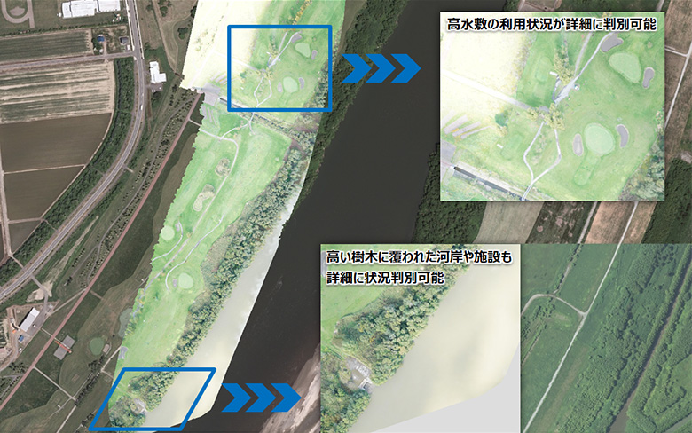 図4：ドローン撮影データを地図に重畳