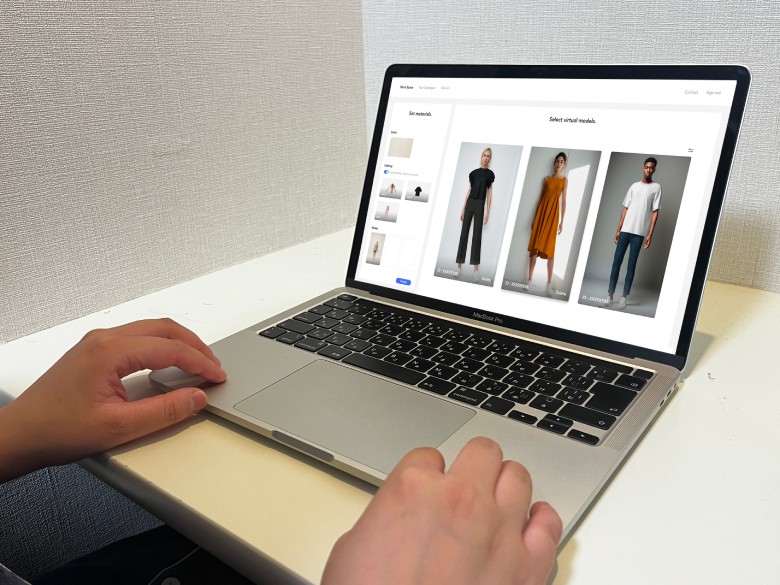 図2：着用イメージ画像を生成するユーザーインターフェース