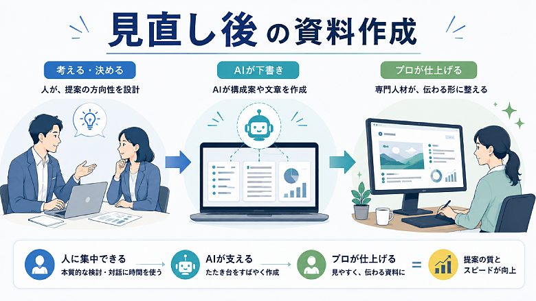 見直し後の資料作成