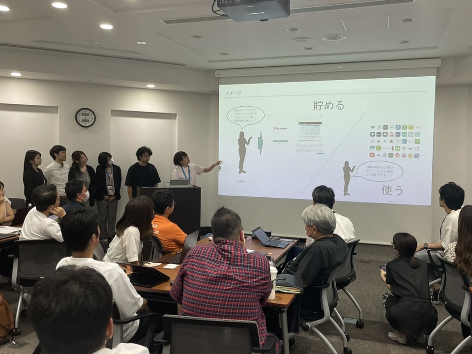 Cチームの発表の様子