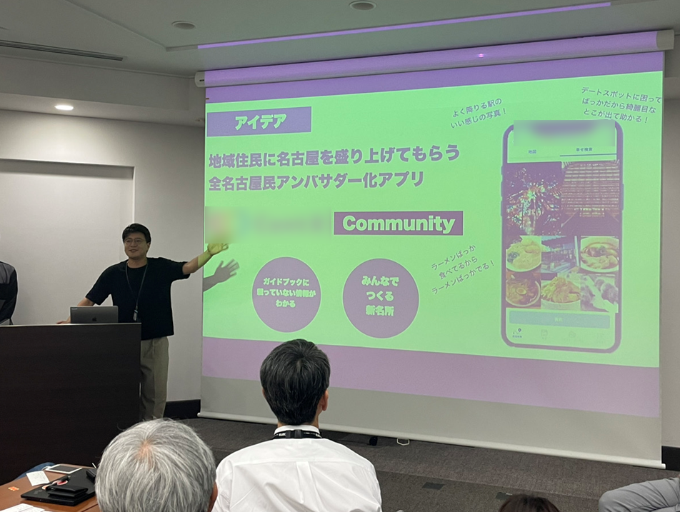 Fチームの発表の様子