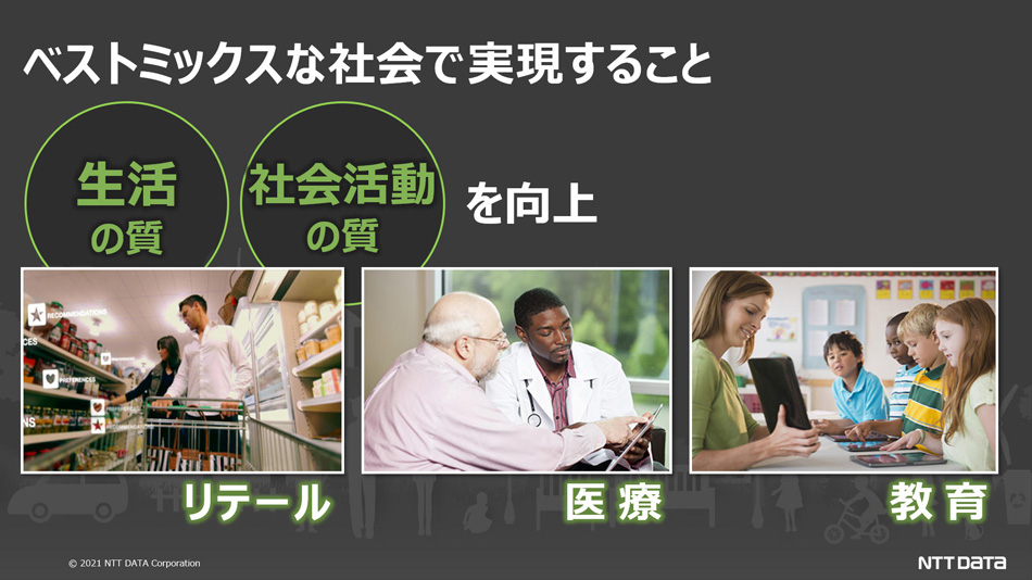 ベストミックスな社会では「生活の質の向上」「社会活動の質の向上」の実現が重要