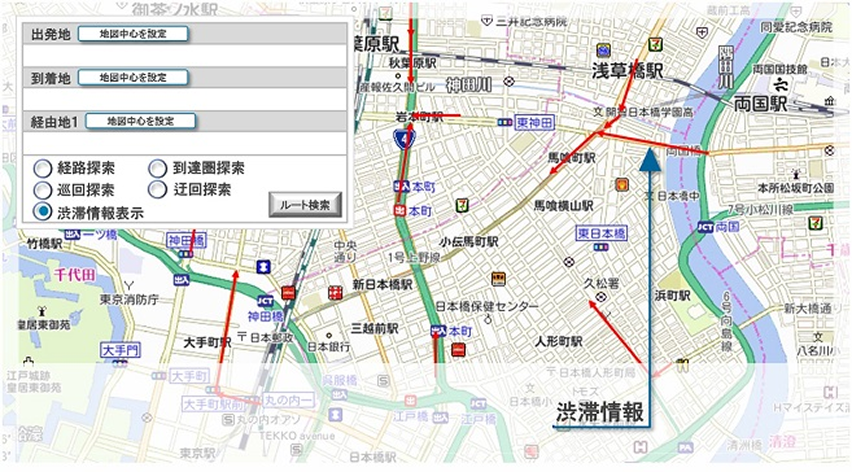 VICS現況情報イメージ図